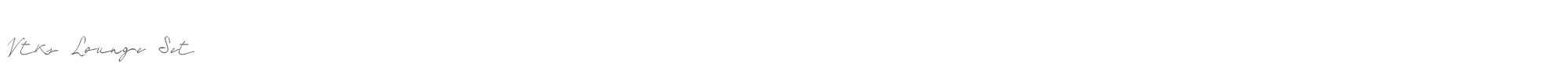 Sample characters Vtks Lounge Set Font